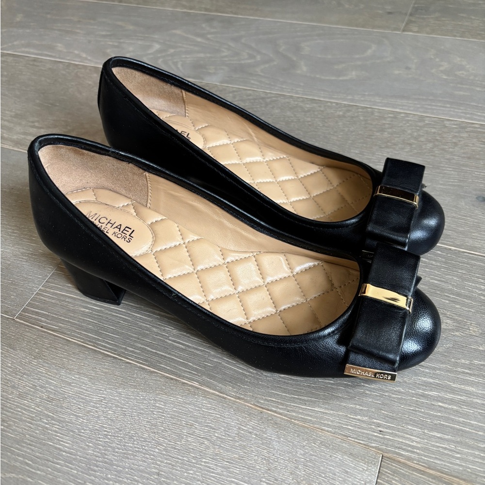 Michael Kors Black Leather Women's Shoes